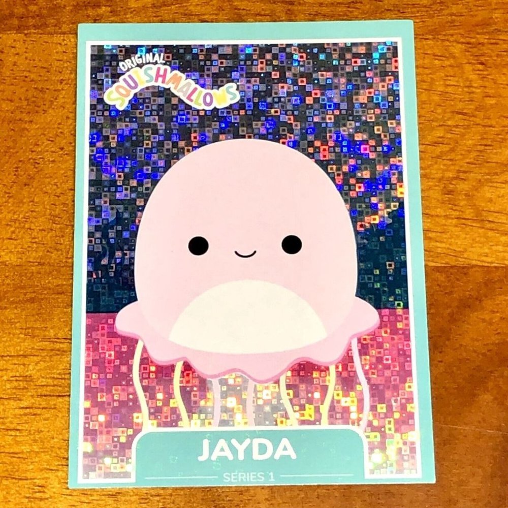 Squishmallow Jayda the Jellyfish ~ Series 1 Trading Card Squishmallows Pixel #76